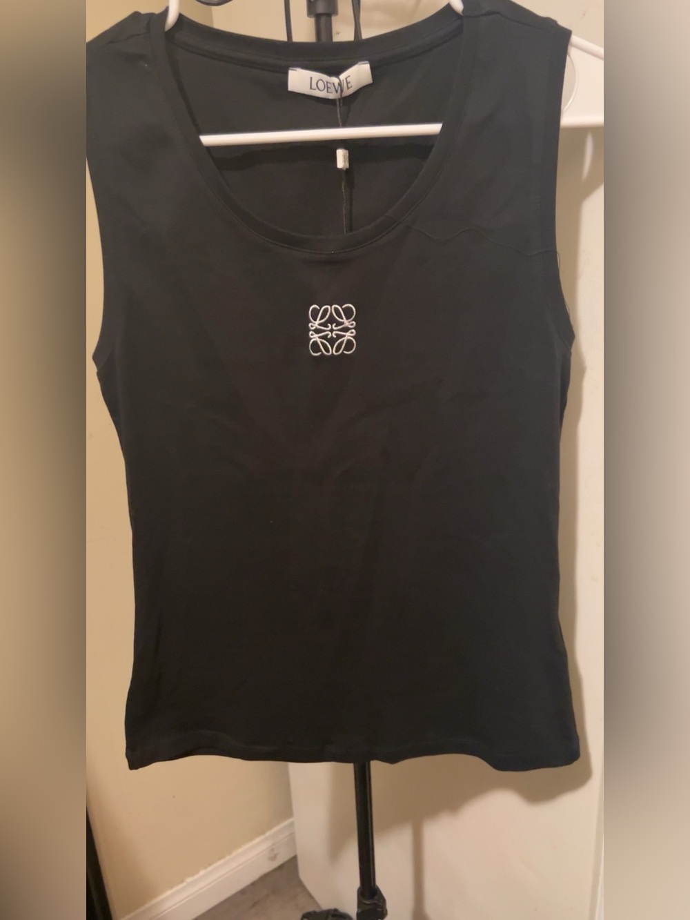 Loewe Black Sleeveless Logo Tank Top